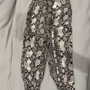 Express Black and White Animal Print Leggings